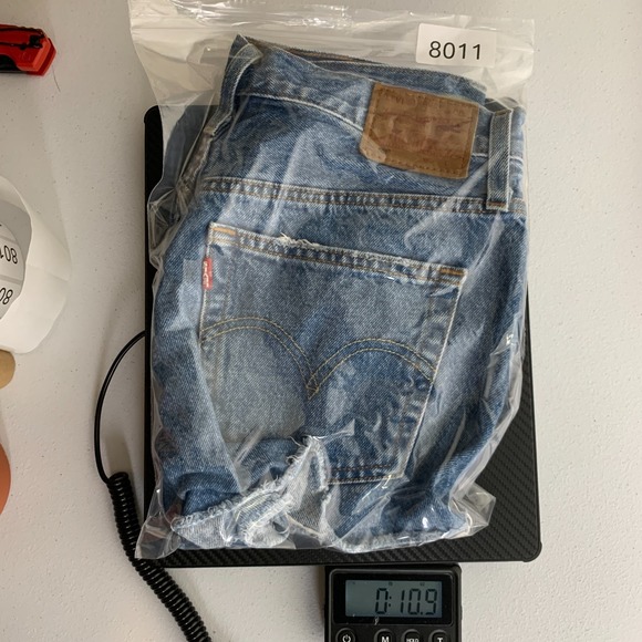 Levi's 501 Cut Off Shorts Women's 27 Premium Collection Distressed Denim Y2K - Picture 7 of 7